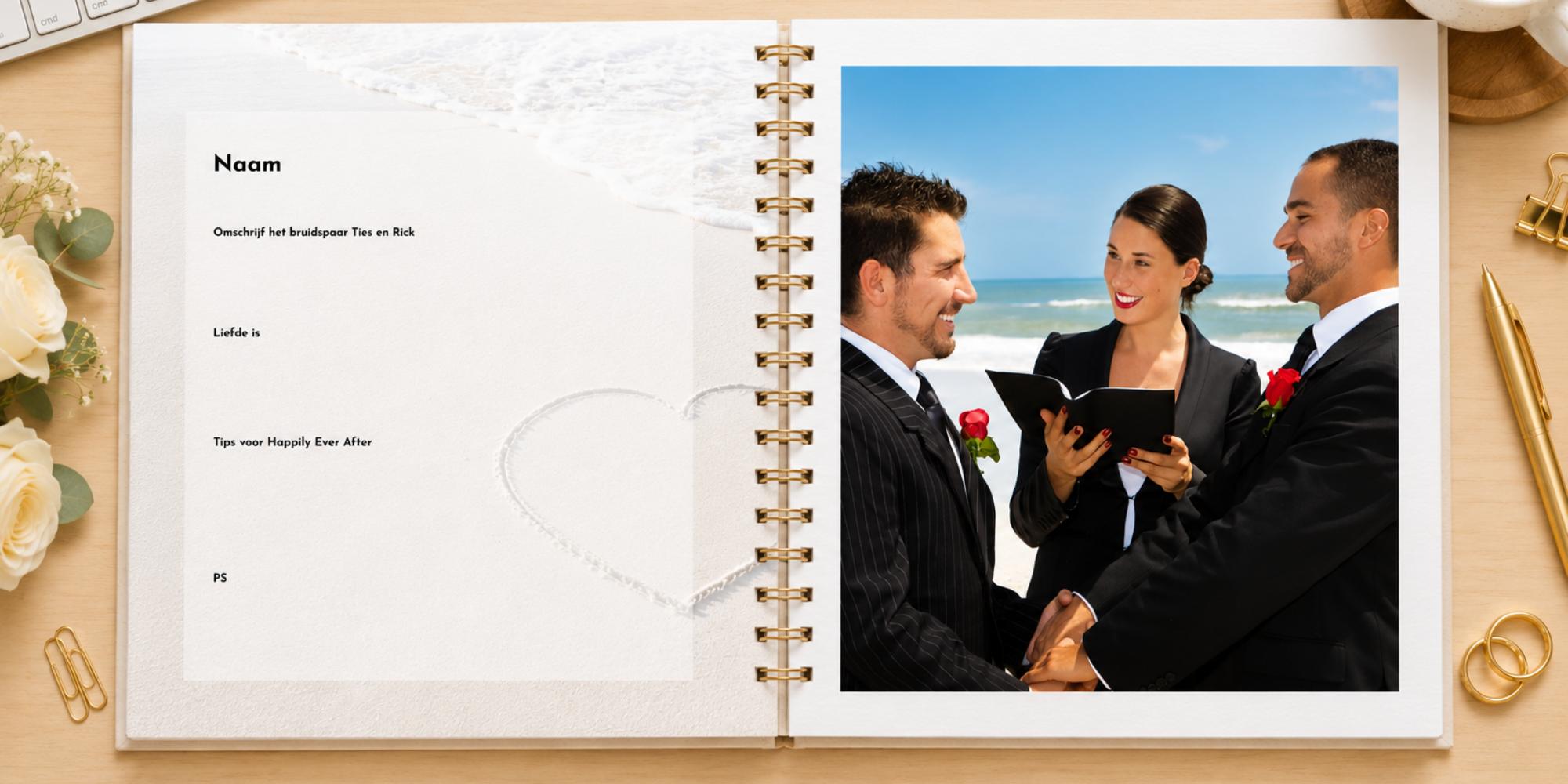 Voorbeelden invulpagina gastenboek huwelijk