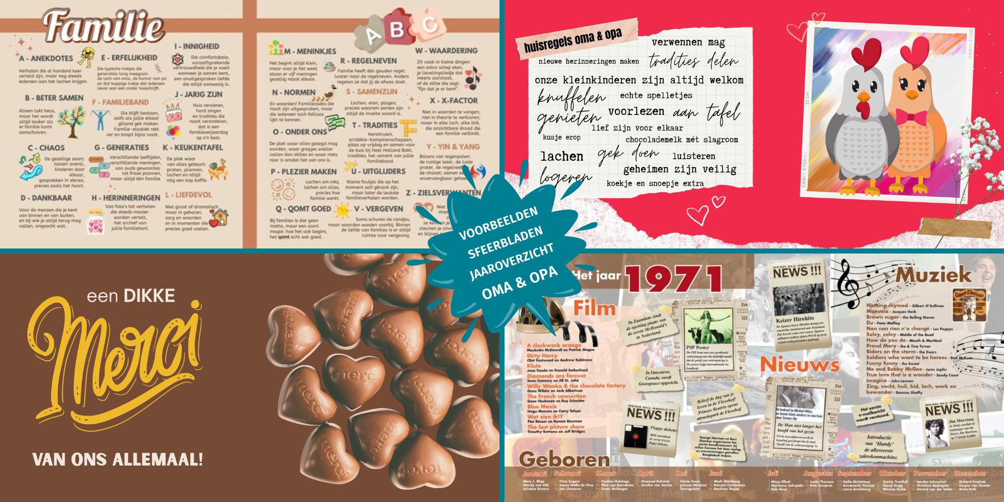 sfeerbladen vriendenboek oma en opa familie cadeau