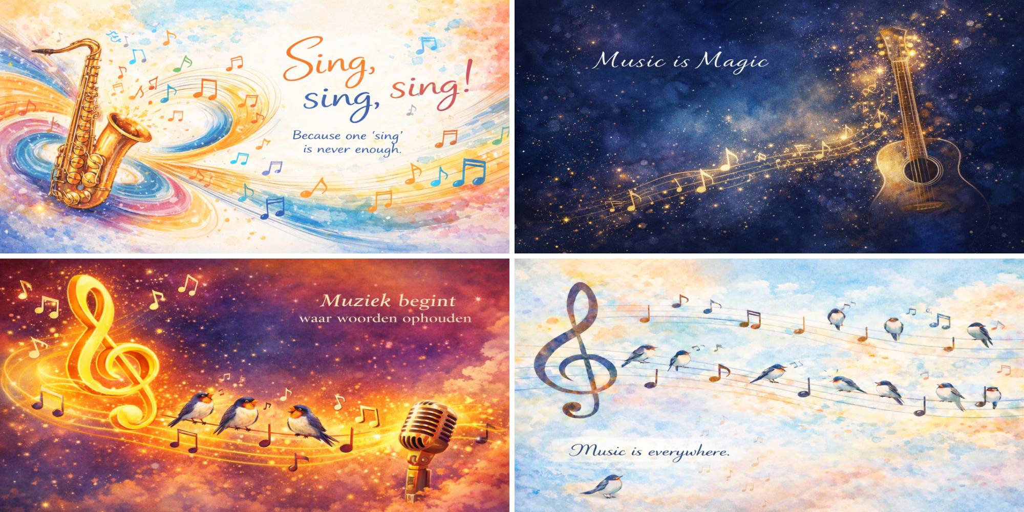 muzikale sfeerbladen vriendenboek koor orkest koor dirigent cadeau