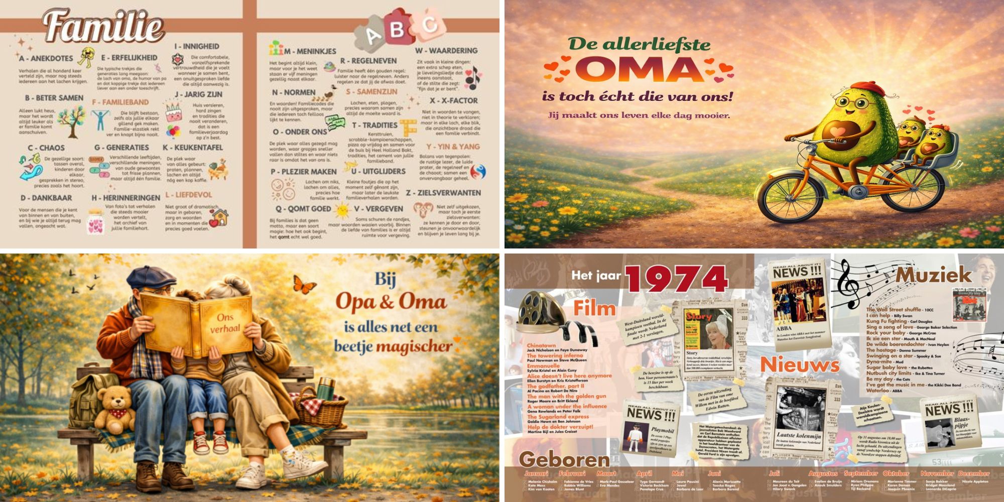sfeerbladen vriendenboek oma en opa familie cadeau