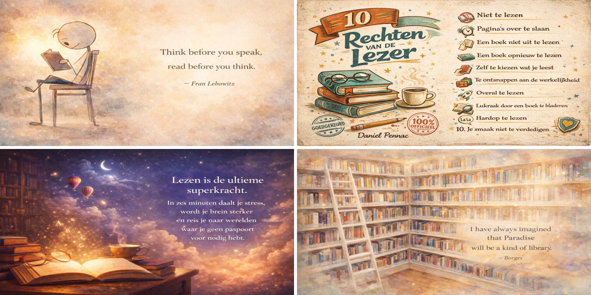 voorbeelden sfeerbladen voor in je vriendenboek leesclub of boekenclub