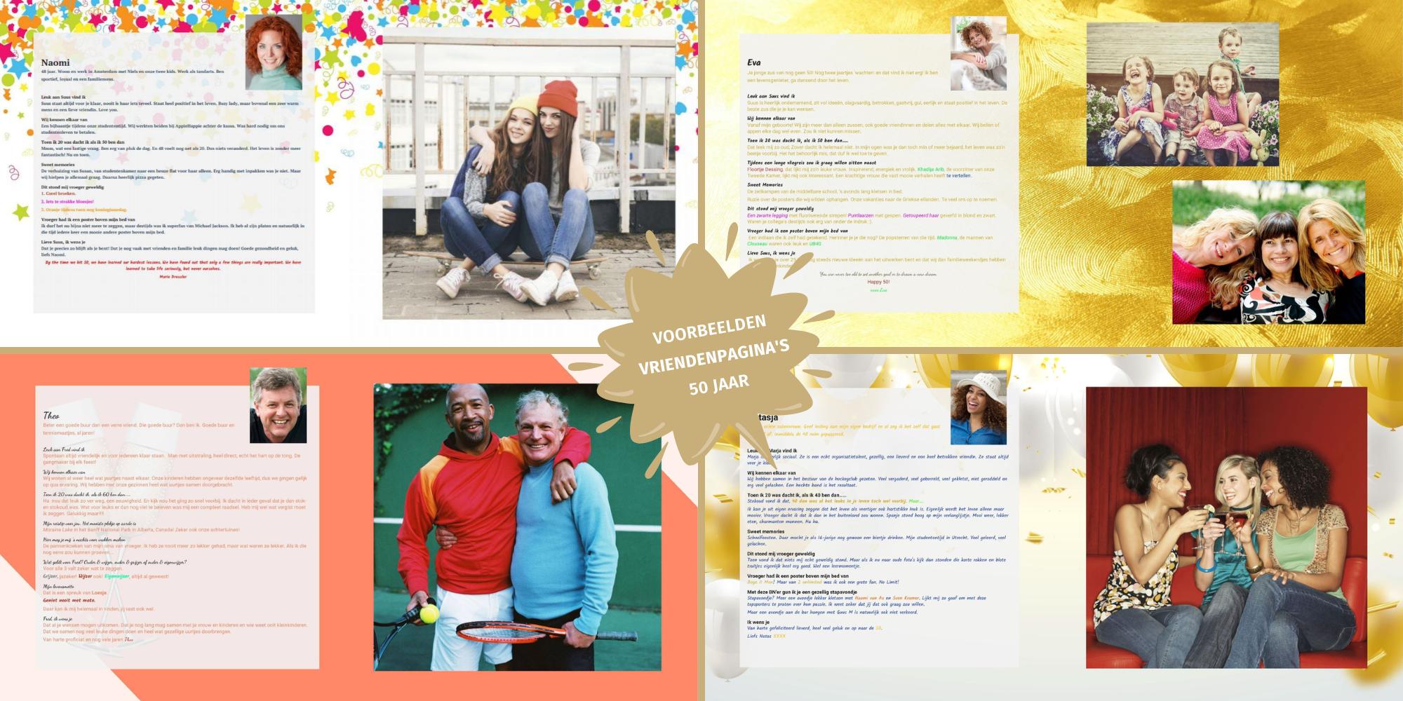 Cadeau 50e verjaardag 50 jaar vriendenboek vriendenboekje