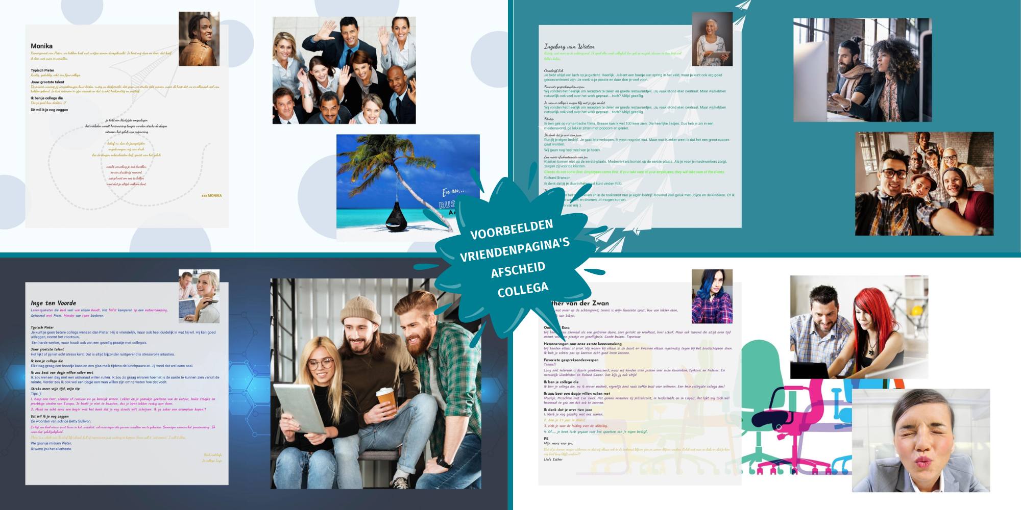 Voorbeelden Vriendenboeken voor afscheid collega Cadeau