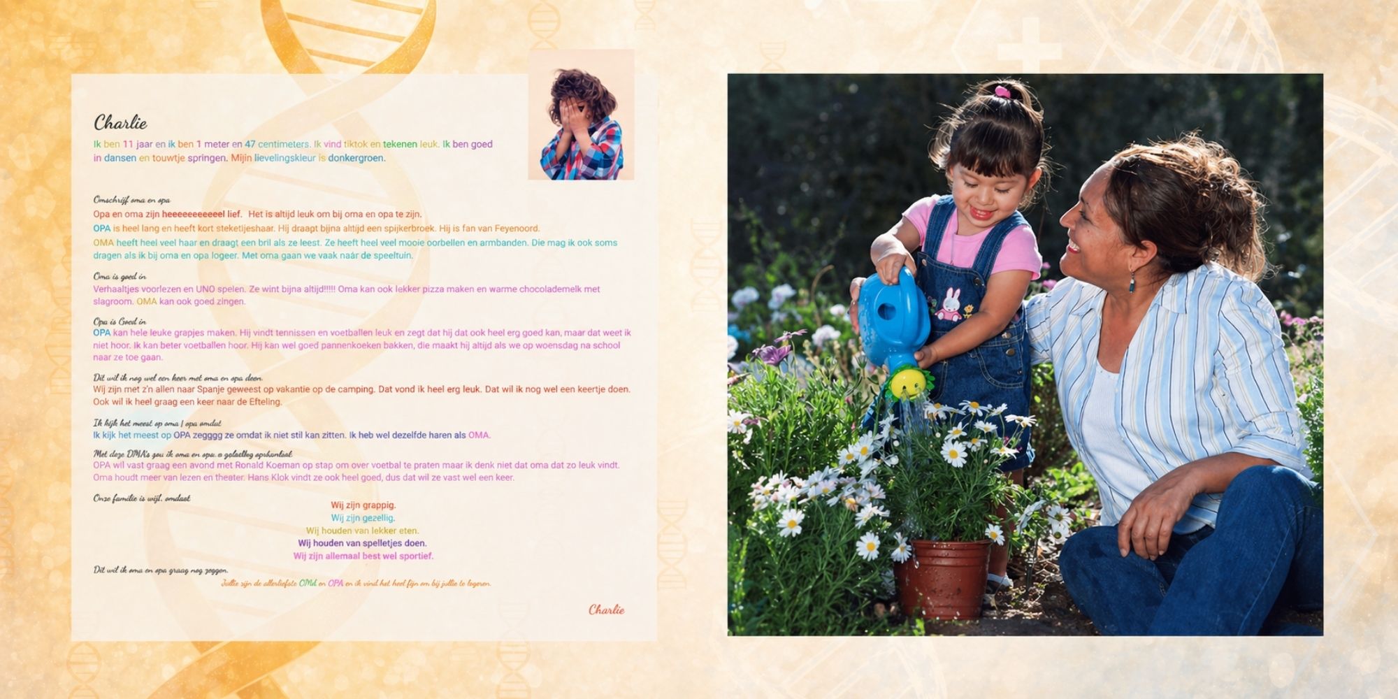 oma en opa cadeau ingevulde vriendenpagina vriendenboek
