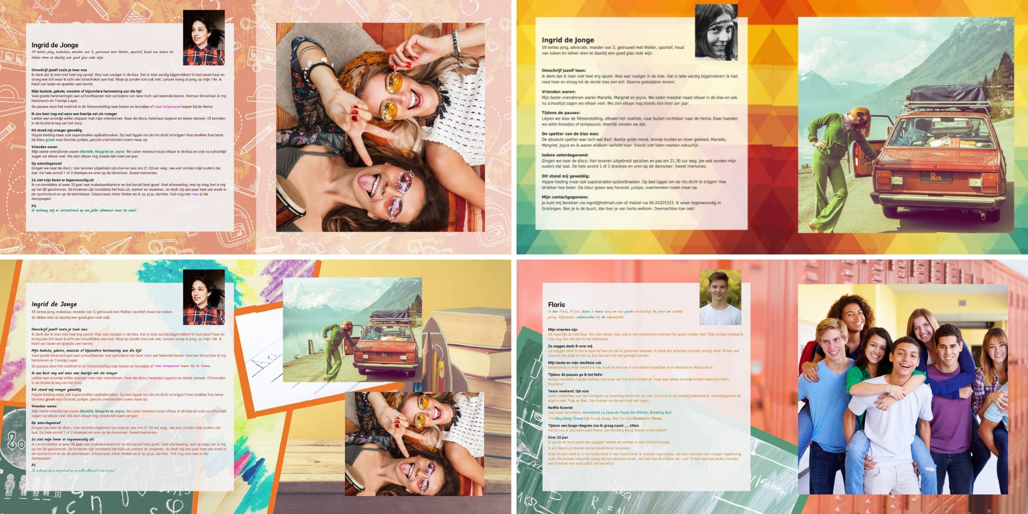 reunie vriendenboek voorbeelden vriendenpaginas schoolreunie klasgenoten