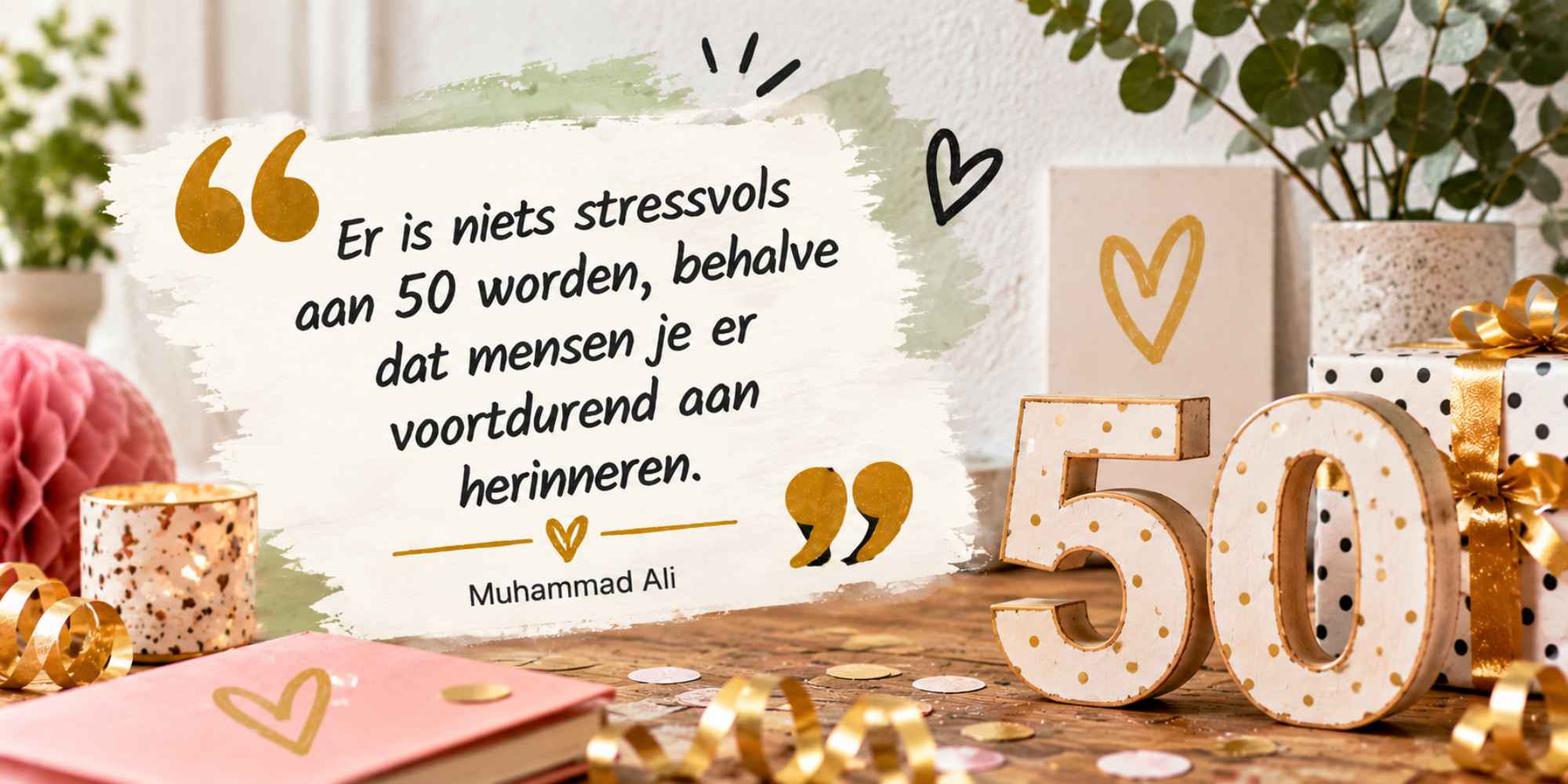 Grappige quote Muhammad Ali over 50 jaar worden