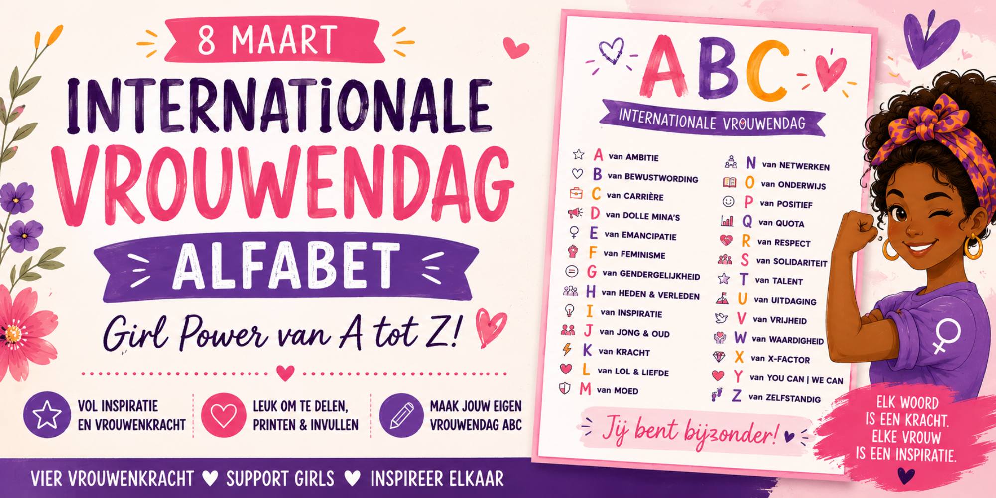 alfabet internationale vrouwendag