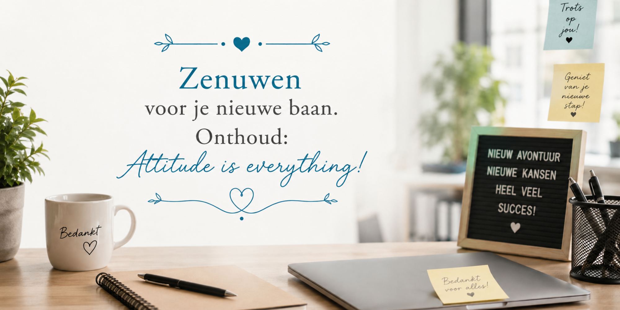 zenuwen voor je nieuwe baan attitude is everything quote collega