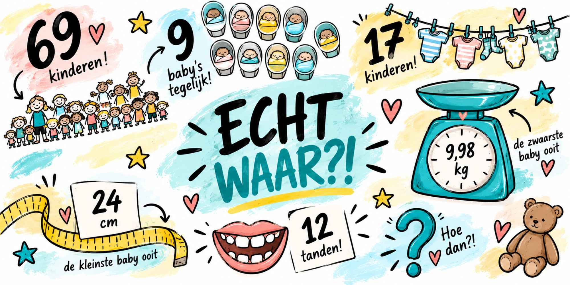 Verrassende baby weetjes en bijzondere records over baby's en grote gezinnen