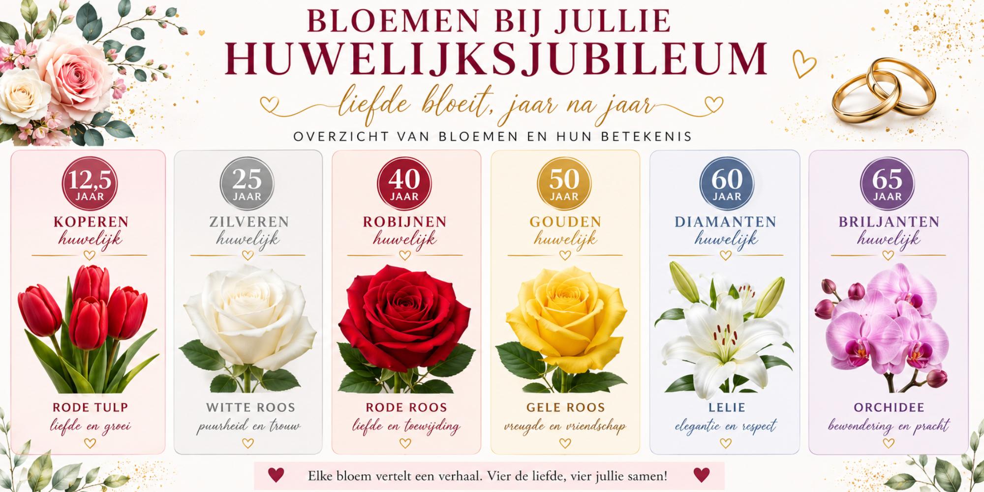 bloemen huwelijksjubileum