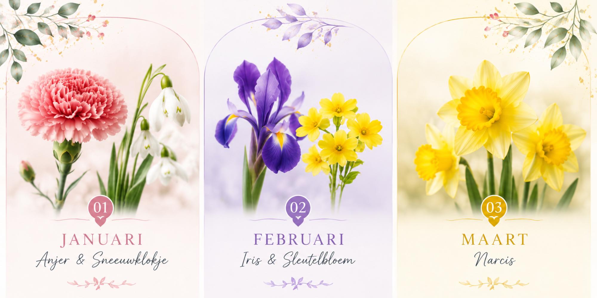 geboortebloemen januari februari en maart