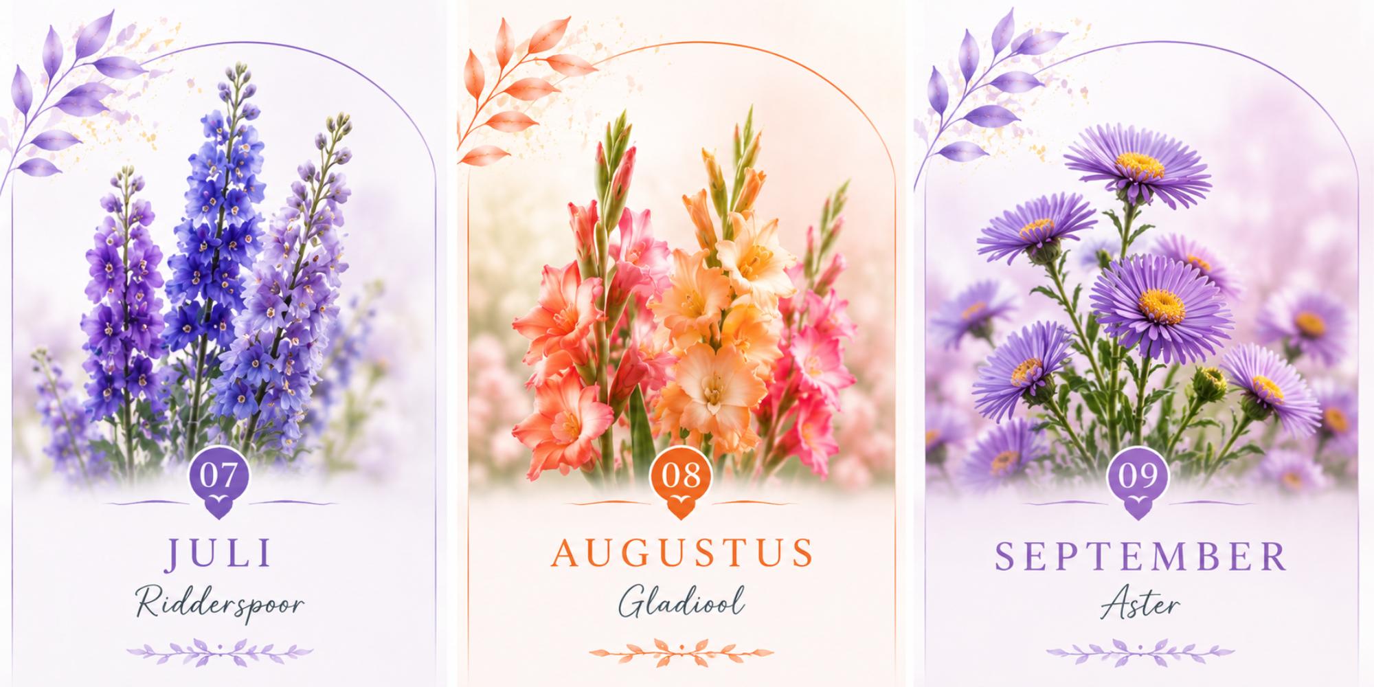 geboortebloemen juli augustus september