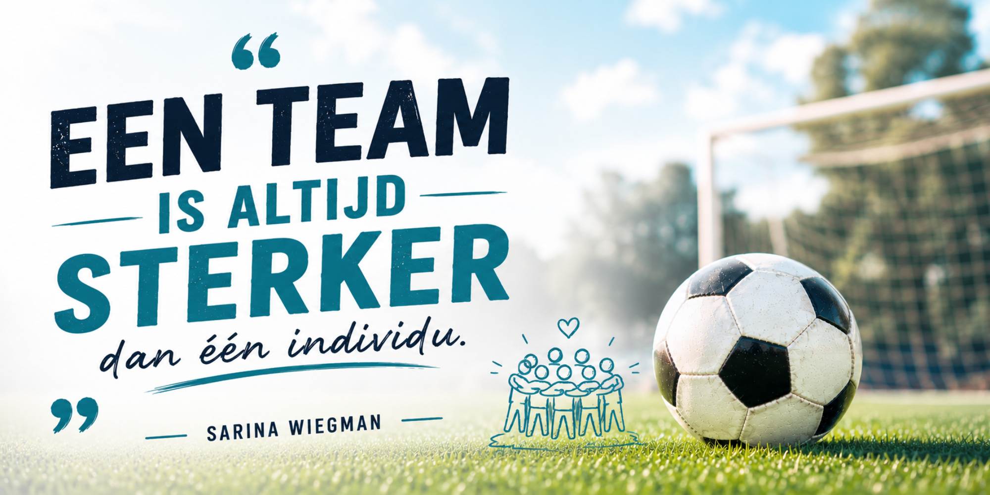 voetbalquote een team is altijd sterker dan één individu sarina wiegman