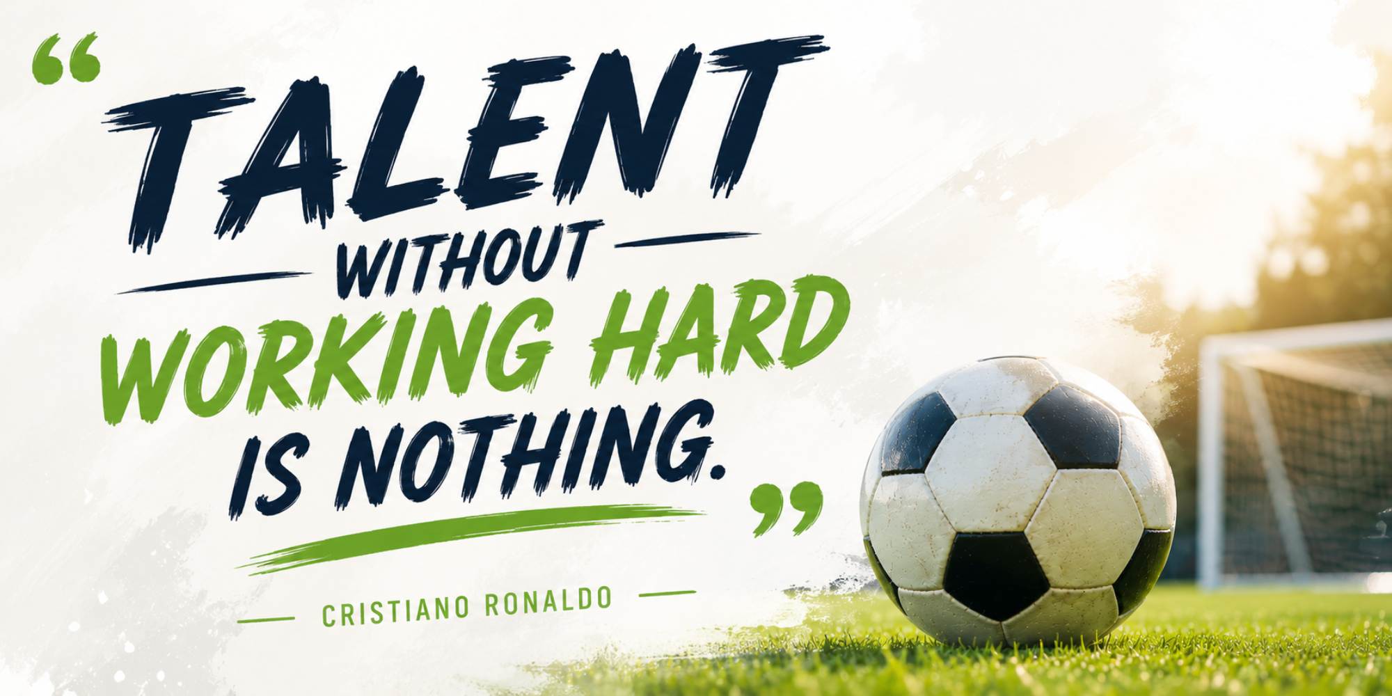 voetbal quote talent without working hard is nothing ronaldo