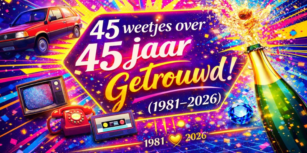 De 45 leukste weetjes over 45 jaar getrouwd in 2026