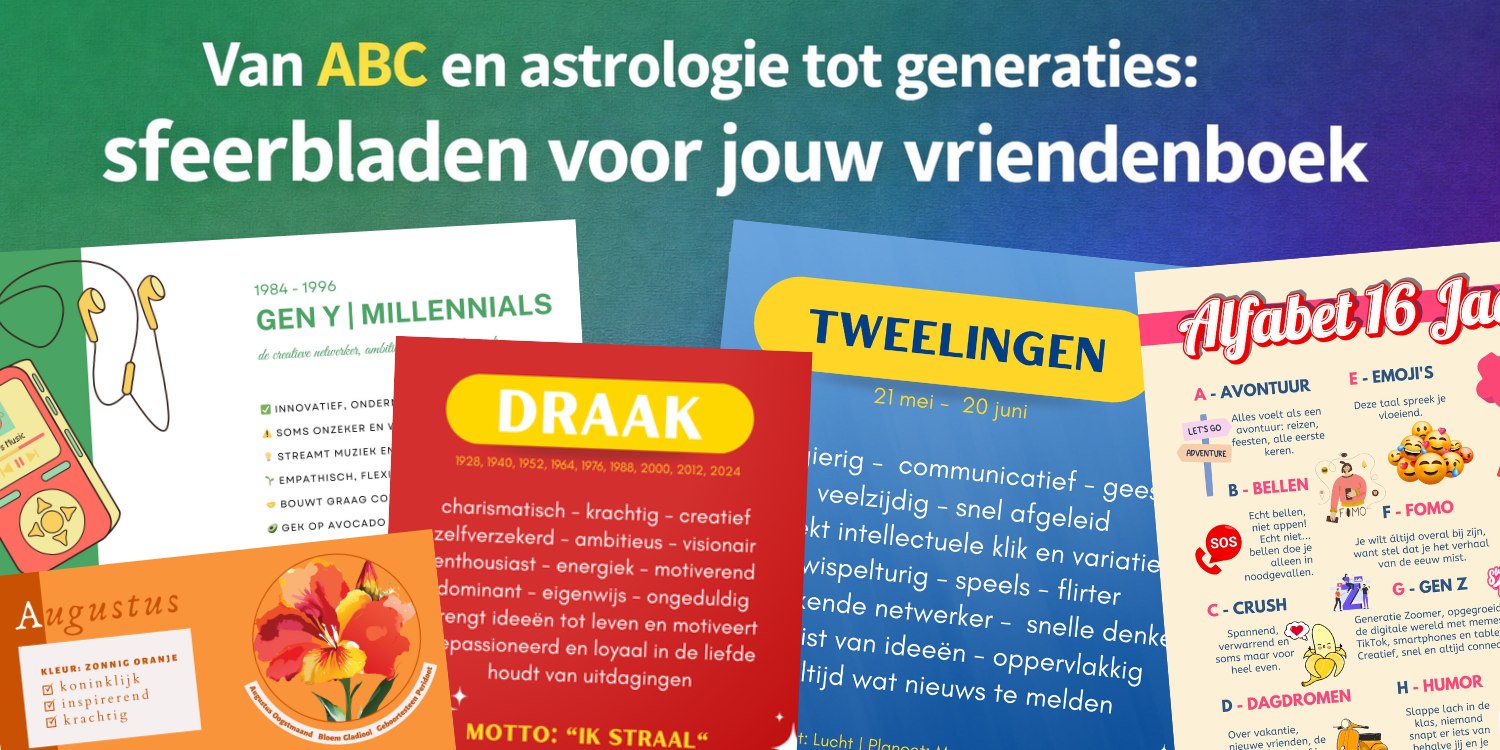 VAN ABC TOT ASTROLOGIE: zo maak je een vriendenboek super persoonlijk
