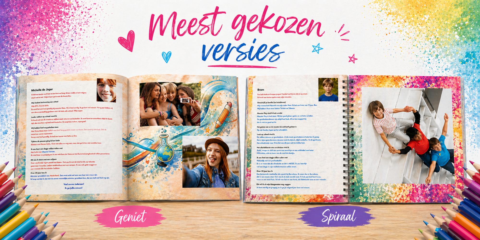 Voorbeelden afscheidsboeken vriendenboeken groep 8